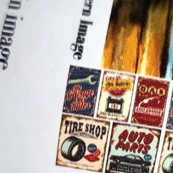 NEW Large Decoupage Paper Grandpa's Truck Vintage Man Cave RETIRED - Picture 4 of 5